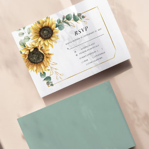 Sunflower Eucalyptus Greenery Geométrico Dourado R