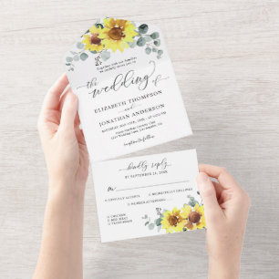 Sunflower Eucalyptus Mint Sage Casamento Floral RS