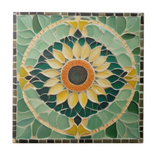 Sunflower Faux Mosaico Green