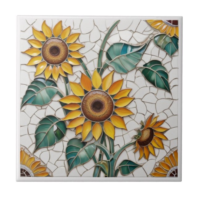Sunflower Faux Mosaico White (Frente)