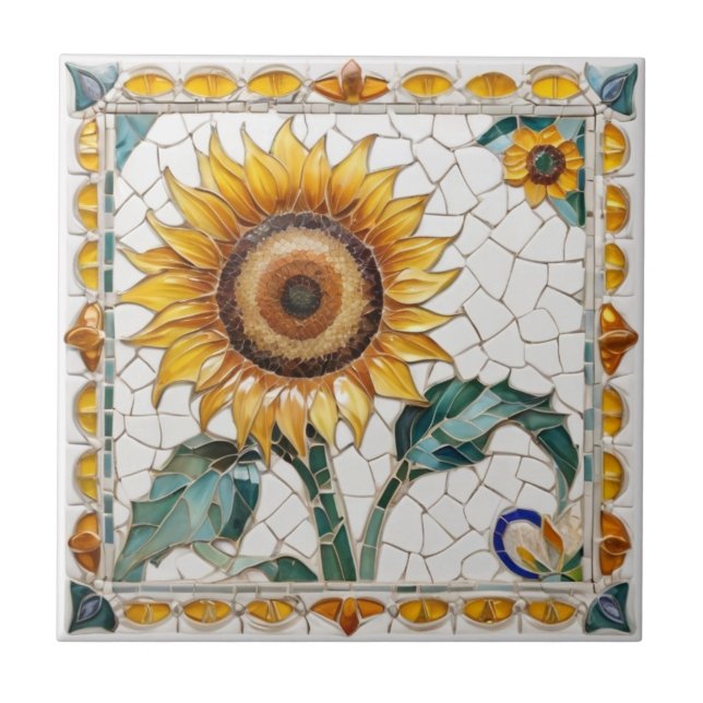 Sunflower Faux Mosaico White (Frente)