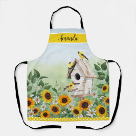 Sunflower Goldfinch Birdhouse Nome personalizado
