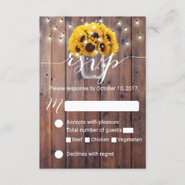 Sunflower Jar Barn Wood Rustic Weding RSVP
