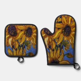 Sunflower Oven Mitt e Pote Holset