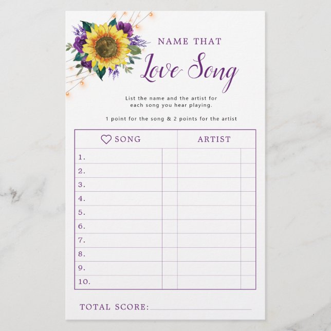 Sunflower Purple Lights - Jogo de Chá de panela (Frente)