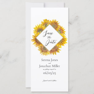Sunflower Save The Date Card