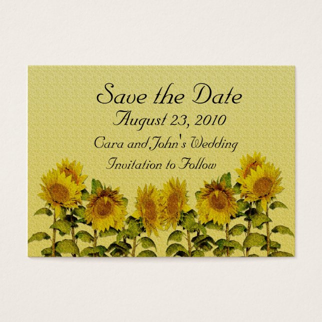 Sunflower Save the Date Card (Frente)