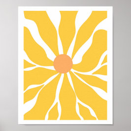 Sunflower Serenity Vetor Abstrato Poster