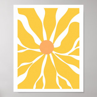 Sunflower Serenity Vetor Abstrato Poster