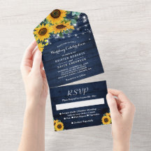 Sunflower String Luzes Rustic Marinho Blue Weding
