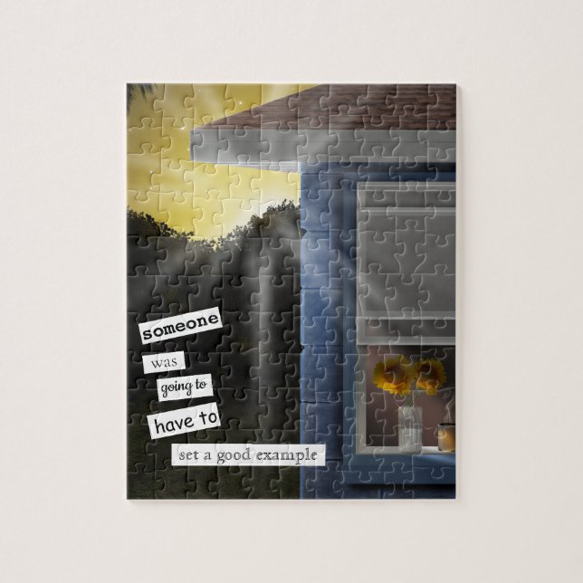 Sunflower Sunrise Quebra-cabeça por Sara Motolanez (Vertical)