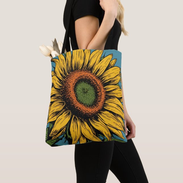 SUNFLOWER TOTE PURSE FOR MOM (Close Up)