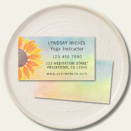 Sunflower Yoga Instrutor Cartão de visita