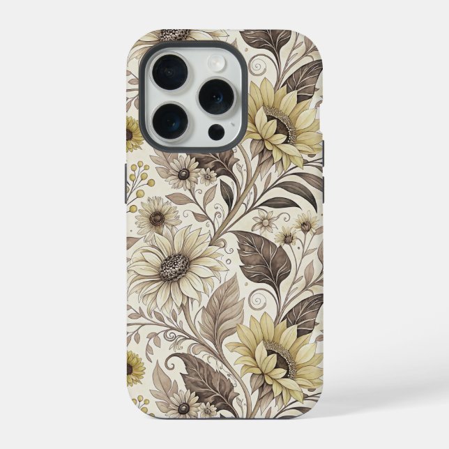 Sunflowers Boho Art Nouveau (Verso)