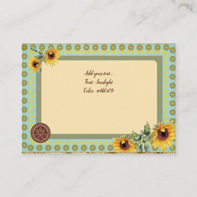 SUNFLOWERS - Cartões de Convite para Casamento (Frente)