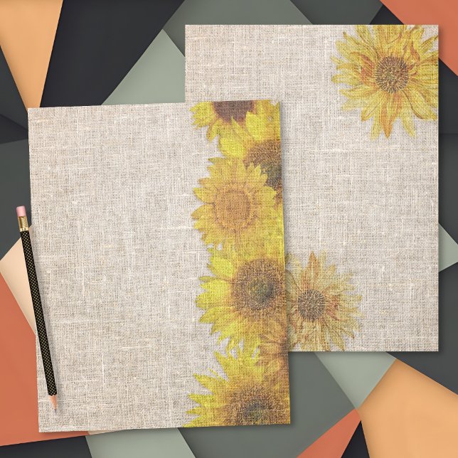 Sunflowers Decorated Double-sided Scrapbook Paper (Criador carregado)