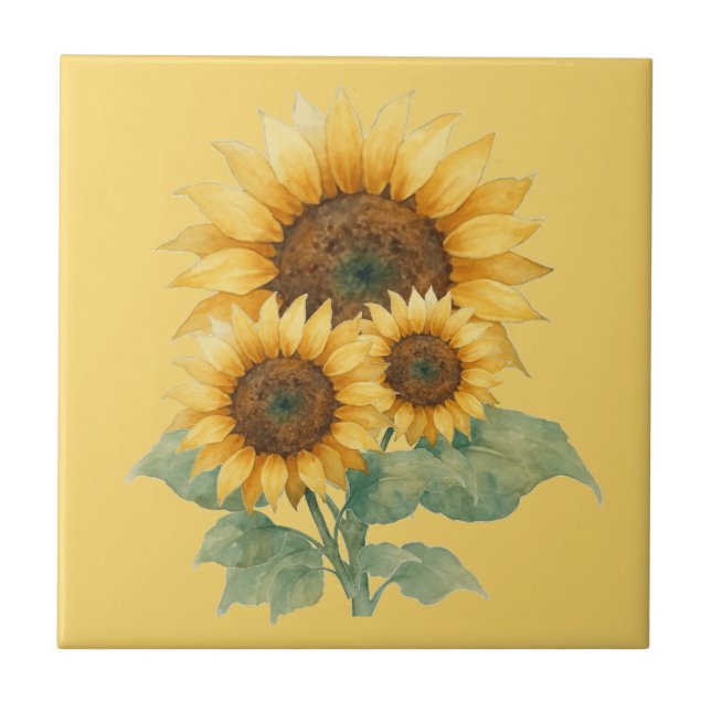 Sunflowers lover gift Ceramic Tile (Frente)