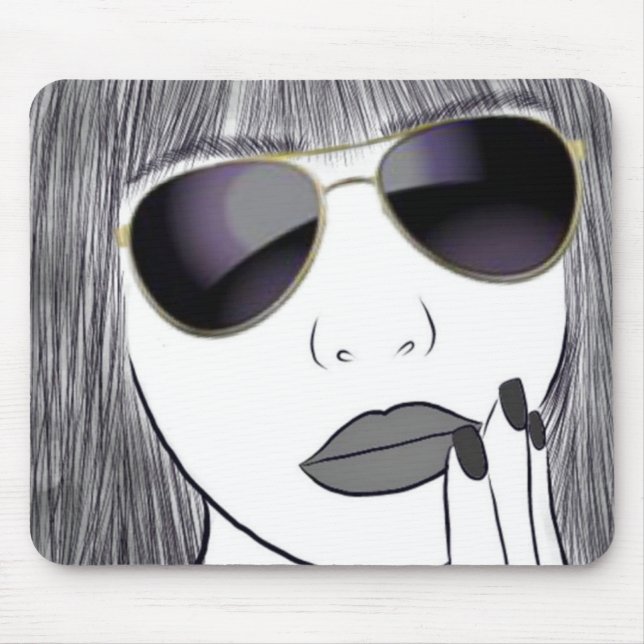 Sunglass Girl Mousepad (Frente)