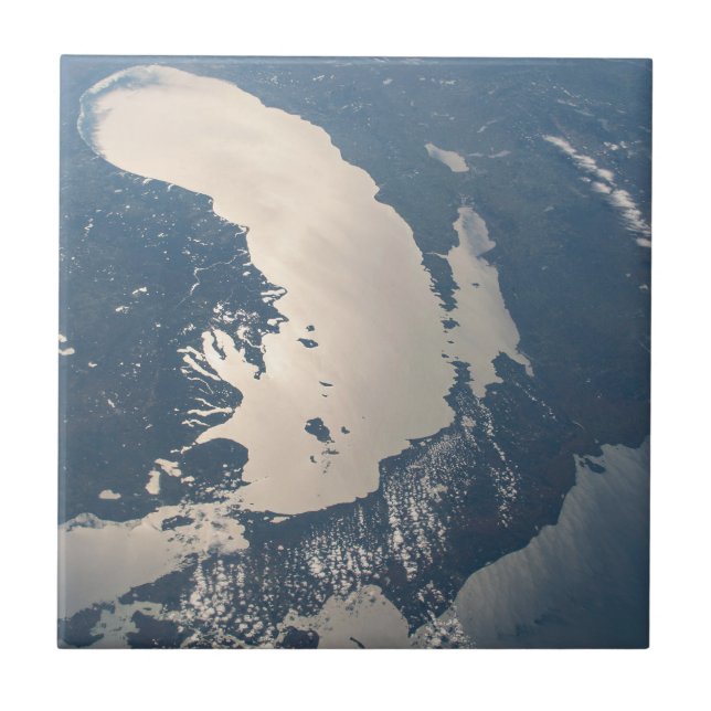 Sunglint Beams Do Lago Michigan (Frente)