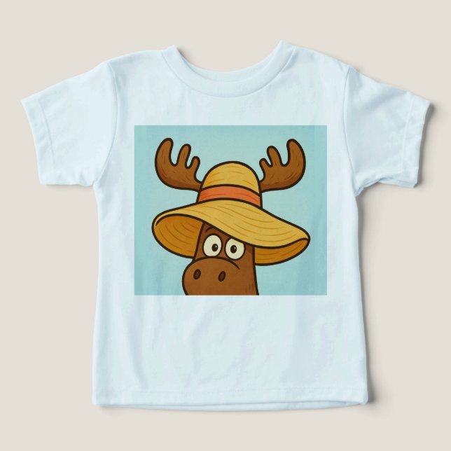 Sunhat Shenanigans – Peek-a-Boo Summer Tee for Kid (Design frontal)