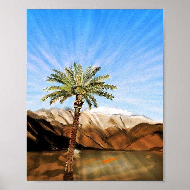 Sunlit Oasis: A Poster de sustentação da vida (Frente)