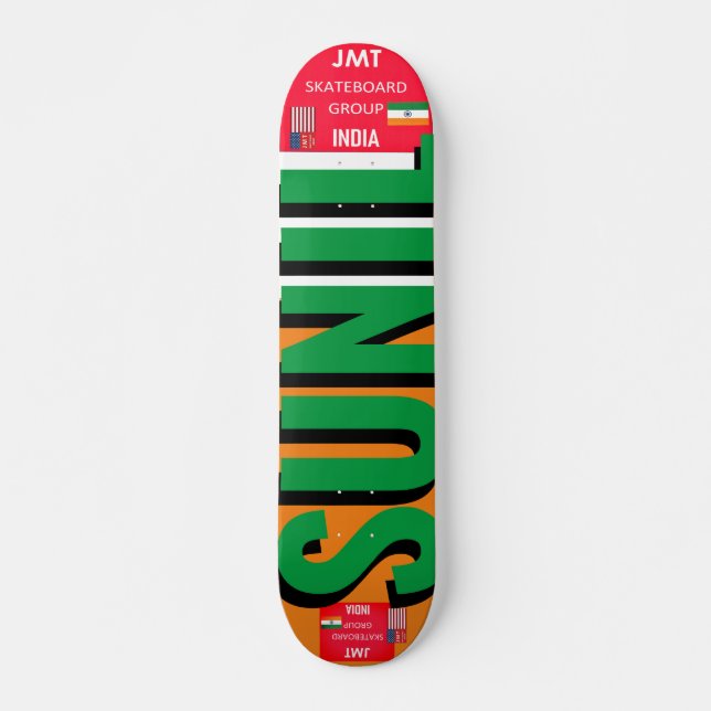 SUNNIL JMT INDIA 7, 3/4", skateboard Deck (Frente)