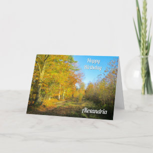 Sunny Autumn - Cartão de Aniversário Personalizado
