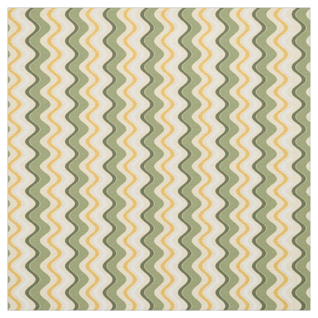 Sunny Chevron - Tecido Verde Dourado Vertical (Modelo)