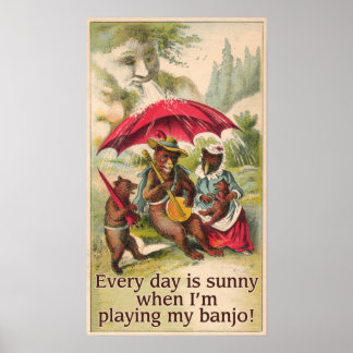 Sunny Day Bear Poster