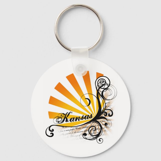 Sunny Floral Graphic Kansas Chaveiro (Frente)