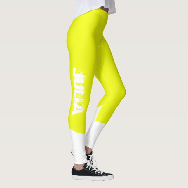 Sunny Julia Adiciona Seu Nome Leggings de Abstrato (Direita)