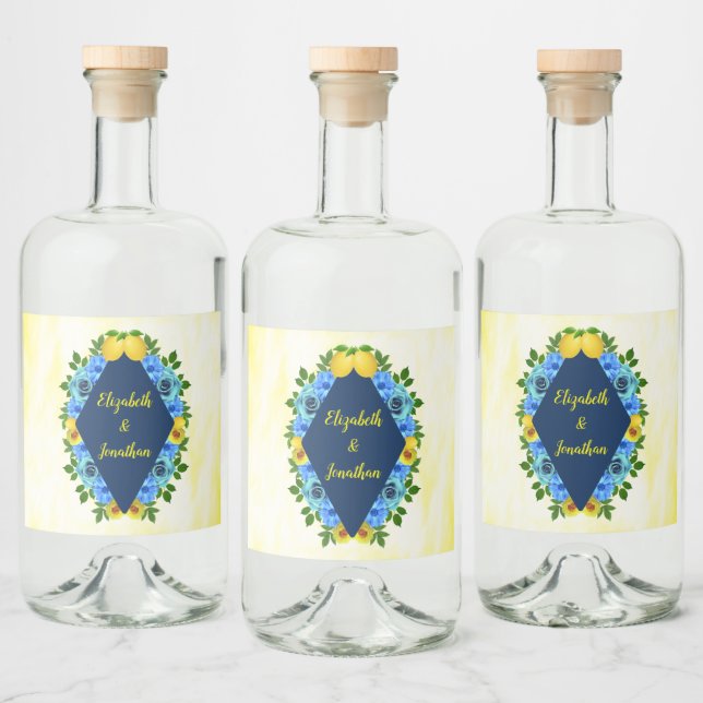 Sunny Lemon Floral Wedding (Garrafas)