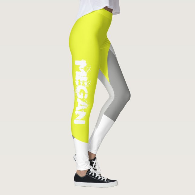 Sunny Megan Adicione Seu Nome Leggings de Abstrato (Direita)