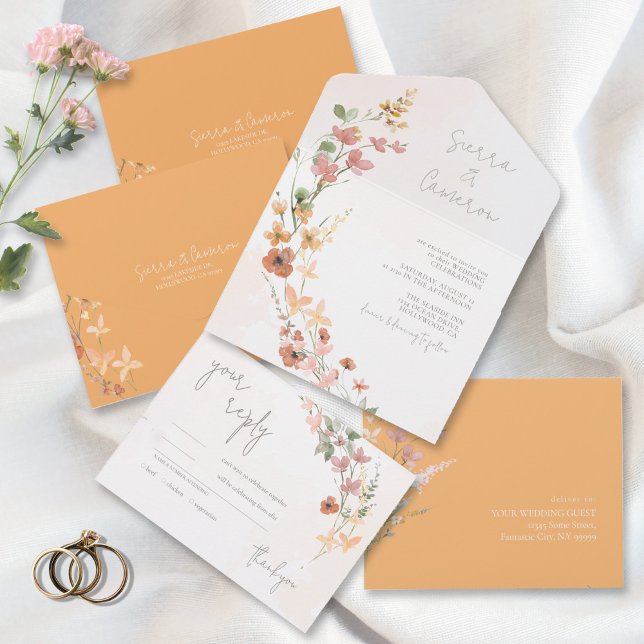 Sunny Wildflower Wedding Peach ID1023 (Criador carregado)