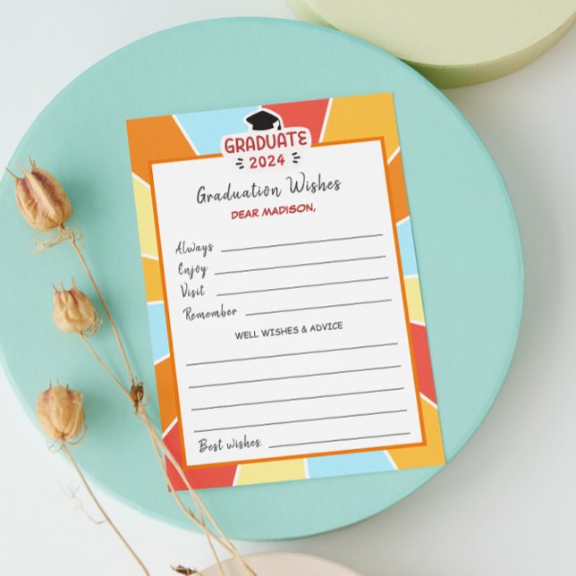 Sunray Kids Graduação Bem Deseja Cartão de Guarda (Sunray Kids Graduation Well Wishes Keepsake Card)