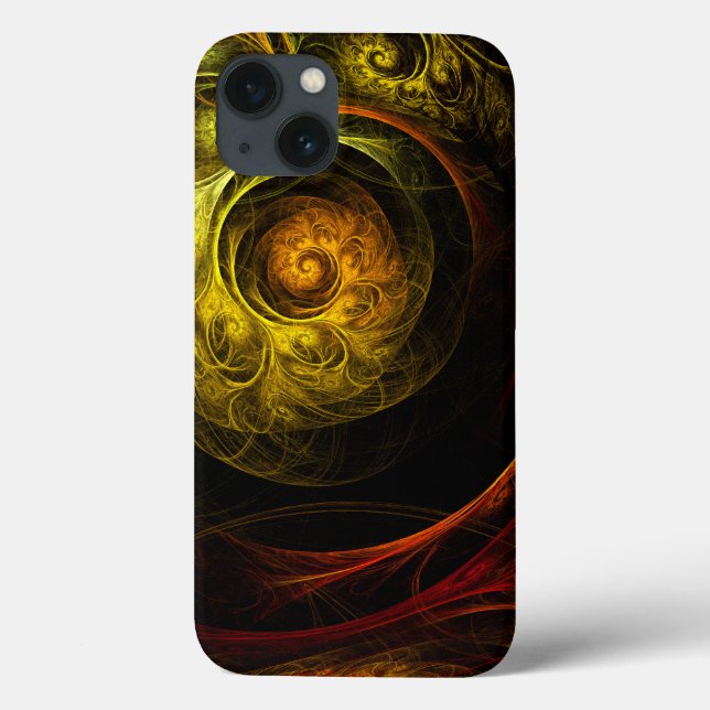 Sunrise Floral Red Abstract Art iPhone 6 Case (Verso)
