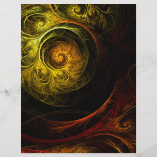 Sunrise Floral Red Abstrato Art Flyer
