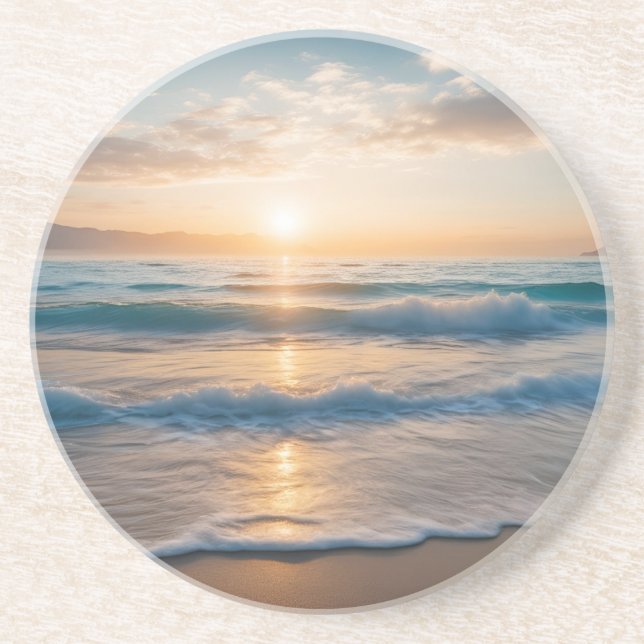 Sunrise sobre a Porta copos do Sandstone de Praia (Frente)