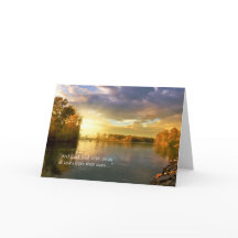 Sunrise sobre o Cartão de condolências do Lago de