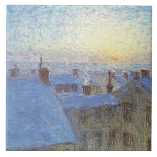Sunrise sobre os telhados (por Eugène Jansson)