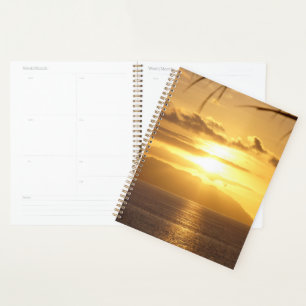 Sunrise Sobre Planejador Personalizado De Praia Da