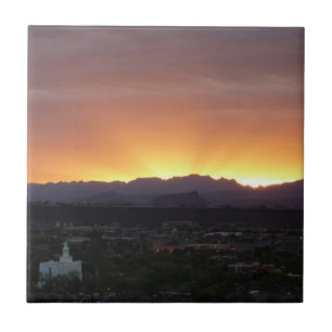 Sunrise sobre Ruas. George Utah Landscape