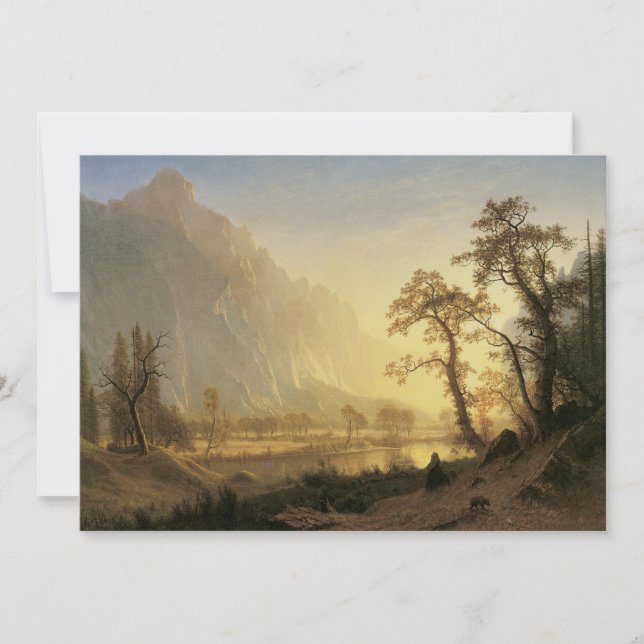 Sunrise, Vale do Yosemite, por Albert Bierstadt (Frente)