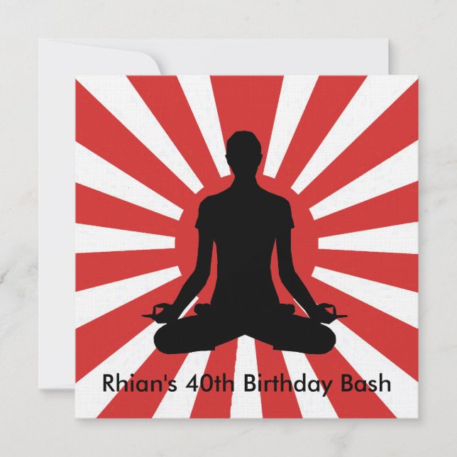 Sunrise Yoga estilo Aniversário convite (Frente)