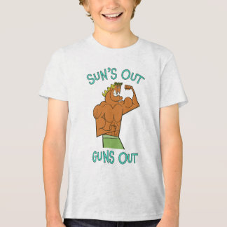 Sun's Out Guns Out Cote Retro Cartoon Muscle Man