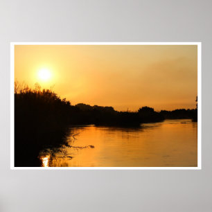 Sunset 2 poster africano quente e pacífico