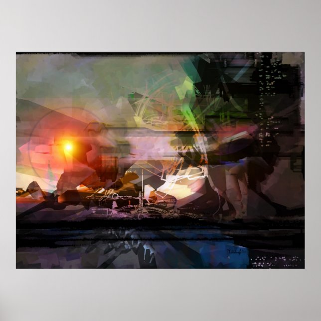 Sunset - abstrato impressão (Frente)