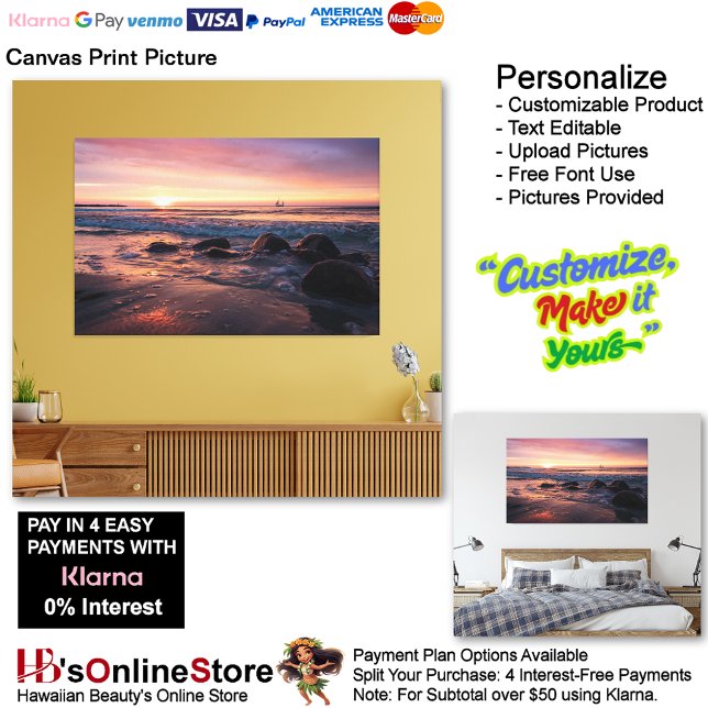 Sunset Beach Canvas Imprimir Imagem 37 (Sunset Beach Canvas Print Picture 37.)