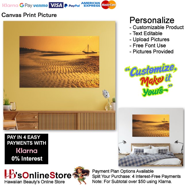 Sunset Beach Canvas Imprimir Imagem 6 (Sunset Beach Canvas Print Picture 6.)