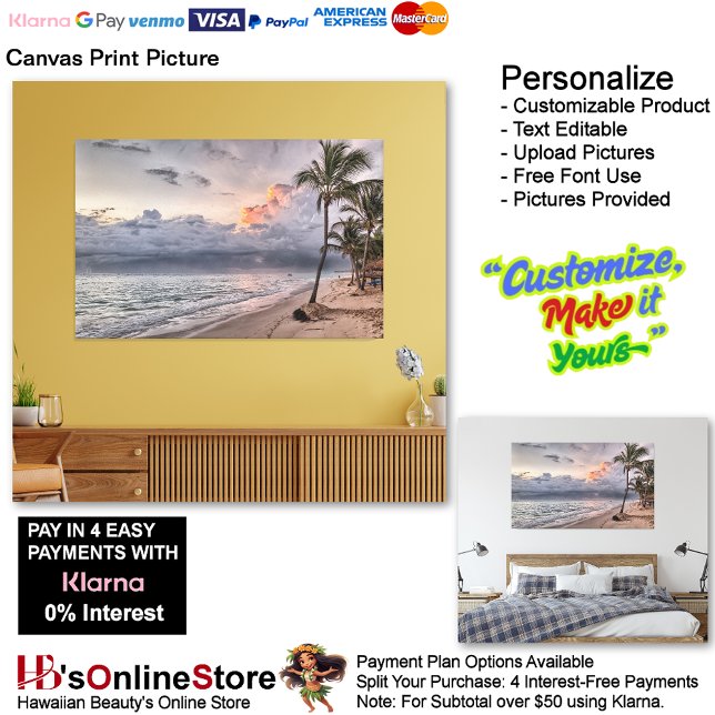 Sunset Beach Canvas Imprimir Imagem 9 (Sunset Beach Canvas Print Picture 9.)